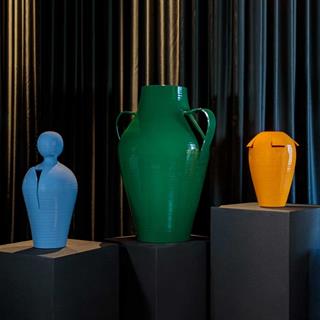 Do Seramik Vazo - 40 cm - Blu Risacca