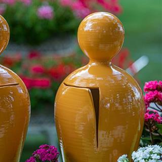 Do Seramik Vazo - 40 cm - Giallo Aureo