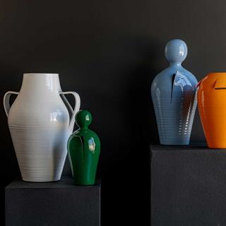 Do Seramik Vazo - 40 cm - Verde Secolare