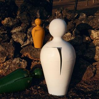 Do Seramik Vazo - 40 cm - Verde Secolare