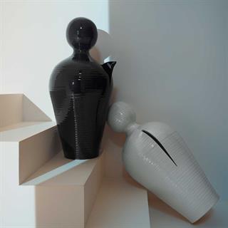 Do Seramik Vazo - 60 cm - Bianco Angelo