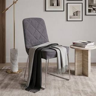 Dressy Anthracite Armless Chair
