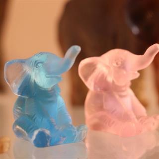 Elephant Mini Fil Heykeli - Blue
