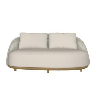 Elio Teak İkili Kanepe - Weave Linen - Minder: Oturum ve Sırt Dahil - Cuschion: Natte Dune (06)  - Kategori D