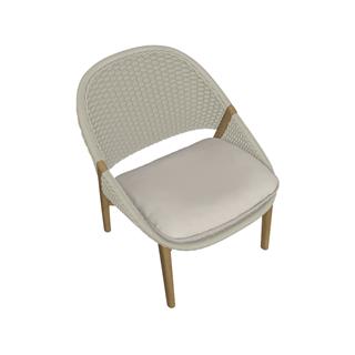 Elio Teak Tekli Koltuk - Weave Linen - Minder: Oturum ve Sırt Dahil - Cuschion: Natte Dune (06)  - Kategori D