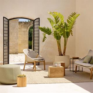 Elio Teak Tekli Koltuk - Weave Linen - Minder: Oturum ve Sırt Dahil - Cuschion: Natte Dune (06)  - Kategori D