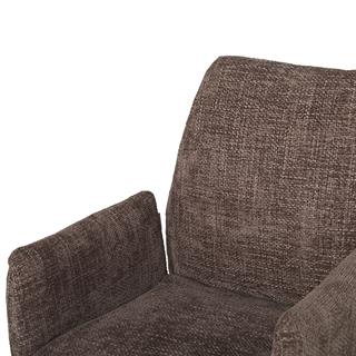 Ergo Kollu Yemek Sandalyesi-Fabric Regenade (410) Wood (3521)-Base Matt Black