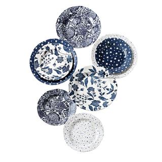 Faded Peony Tabak-Indigo