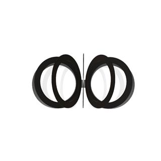 Fan Dergi Rafı- Frame Black (M055)