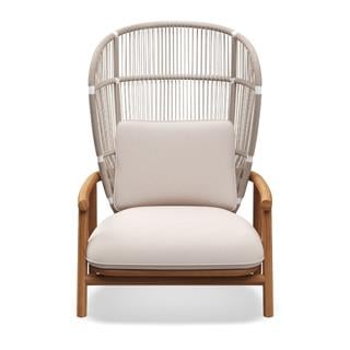 Gloster Fern High Back White Lounge Chair
