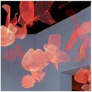 Fish Large Fish Statue-Fluorescent Red (5088)