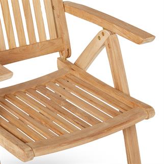 Kayu Teak Florida Recliner Kollu Sandalye