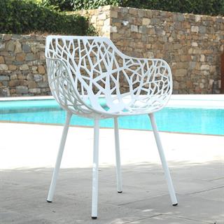 Fast Forest White Kollu Sandalye