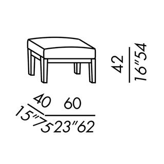 Forrest Wood Puf (60)-Fabric-Dayton 05 (Gold)-Base Black Oak-(FOSTPF060)