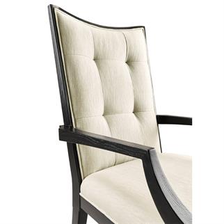 Jonathan Charles Fusion Ebonized Oak Dining Armchair