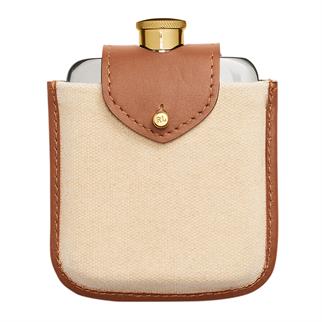 Ralph Lauren Garrett Leather Flask
