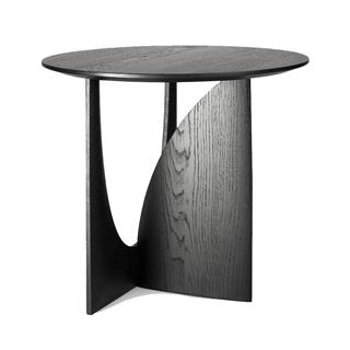 Geometric Oak Yan Sehpa-Black