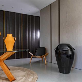 Giara Seramik Vazo - 60 cm - Nero Lucifero