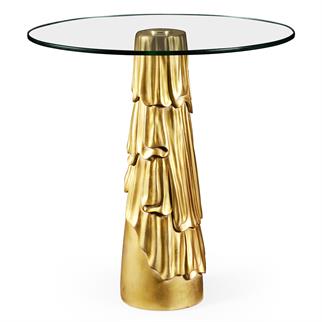 Jonathan Charles 35 Gilded Antique Gold Side Table