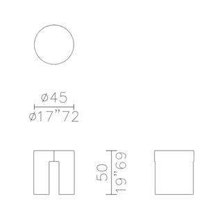 Meridiani Gong Tobacco Yuvarlak Yan Sehpa