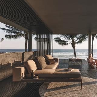 Gloster Grid Left/Right Module with Teak Table