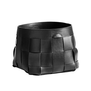 Ralph Lauren Hailey Small Black Leather Basket