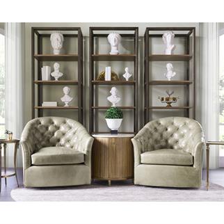 Jonathan Charles Hamilton Tufted Leather Sofa