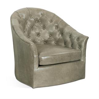 Jonathan Charles Hamilton Tufted Leather Sofa