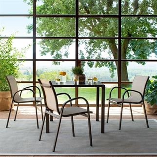 Emu Holly Antique Iron Beige Bahçe Sandalyesi