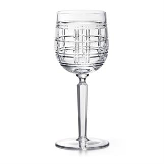 Ralph Lauren Hudson Plaid White Wine Glass