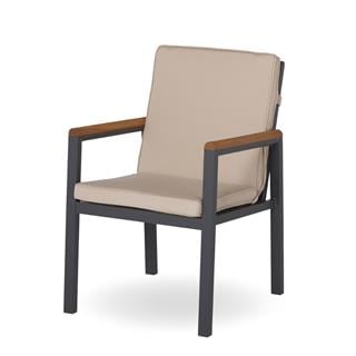 Trica Anthracite Teak Detay Bahçe Sandalyesi