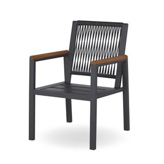 Trica Anthracite Teak Detay Bahçe Sandalyesi