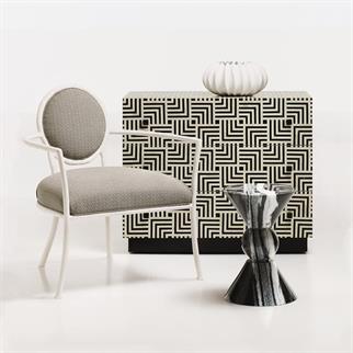 Bernhardt Jax Black White Side Table