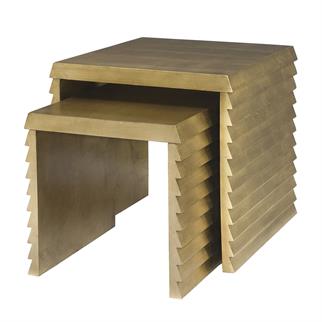 Bernhardt Jet Set Gold Double Nesting Table