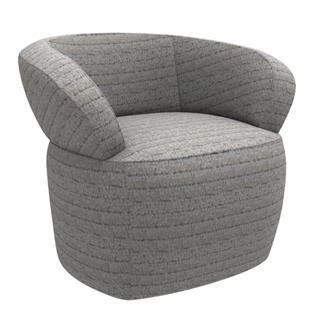 Meridiani Josephine Osaka Beige Swivel Armchair
