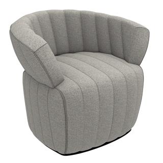 Meridiani Josephine Beige Swivel Armchair
