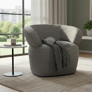 Meridiani Josephine Osaka Beige Swivel Armchair