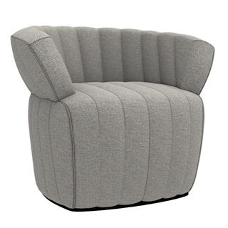 Meridiani Josephine Beige Swivel Armchair