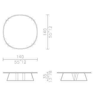 Meridiani Judd 140 Brick Orta Sehpa