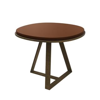 Judd Yan Sehpa- (50)-Base Bronzed Brass - Top Glossy Brick Lacquer