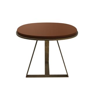 Judd Yan Sehpa- (50)-Base Bronzed Brass - Top Glossy Brick Lacquer