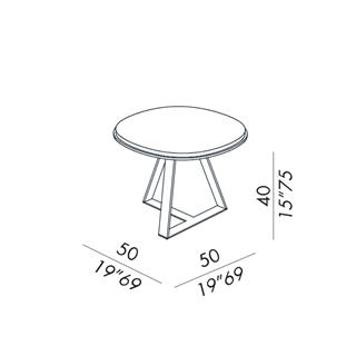 Meridiani Judd 50 Bronzed Brass Yan Sehpa