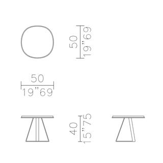 Meridiani Judd 50 Putty Yan Sehpa