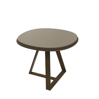 Judd Yan Sehpa (60)-Base Bronzed Brass-Top Glossy Putty Lacquer- (JUDDTB60)