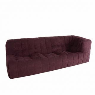 Ligne Roset Kashima Aubergine Large Left-Arm 3-Seater Sofa