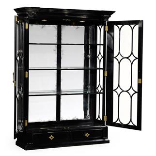 Jonathan Charles Kensington Black Display Cabinet