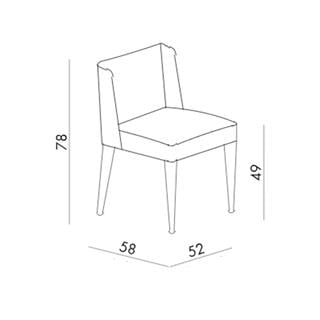 Meridiani Kita Bali Armless Chair