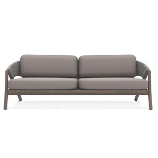 Ethimo Knit  Pickled Teak Light Grey Üçlü Kanepe 