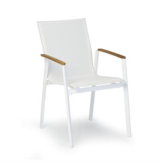 Trica White Armchair