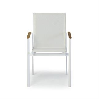 Trica White Armchair